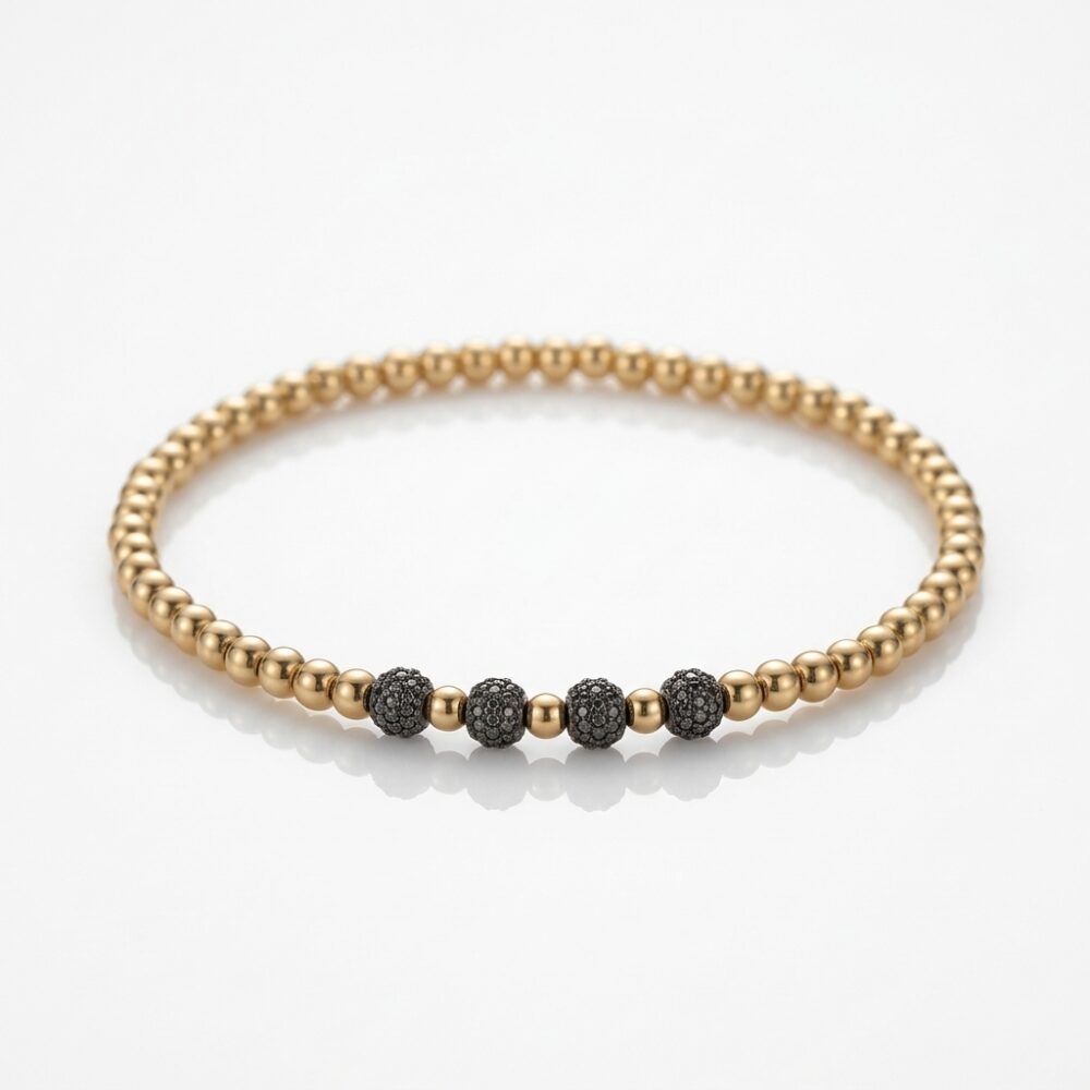 PULSERA ELASTICA BOLITA ACERO DRD APUHILO288D IAO