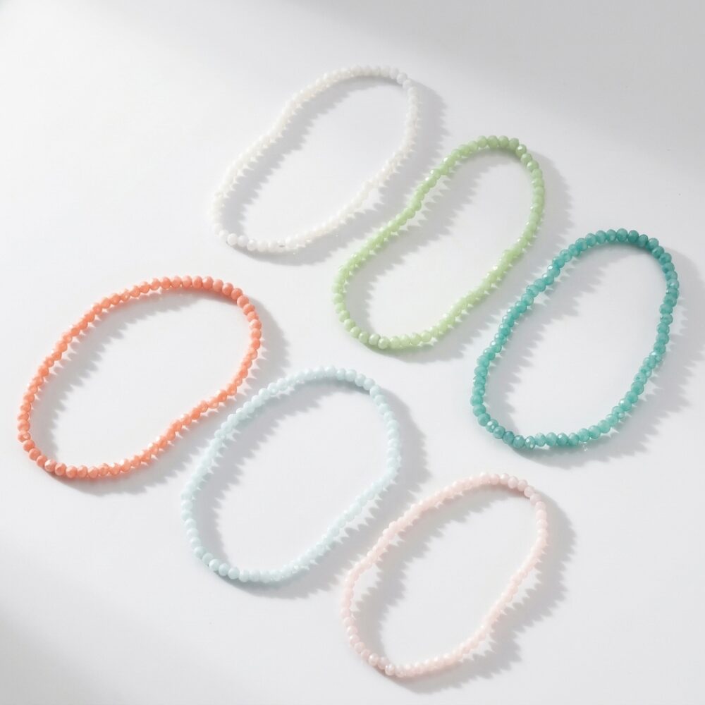 PULSERA ELASTICA BOLITA CRISTAL COLORES APUHILO275 IAO