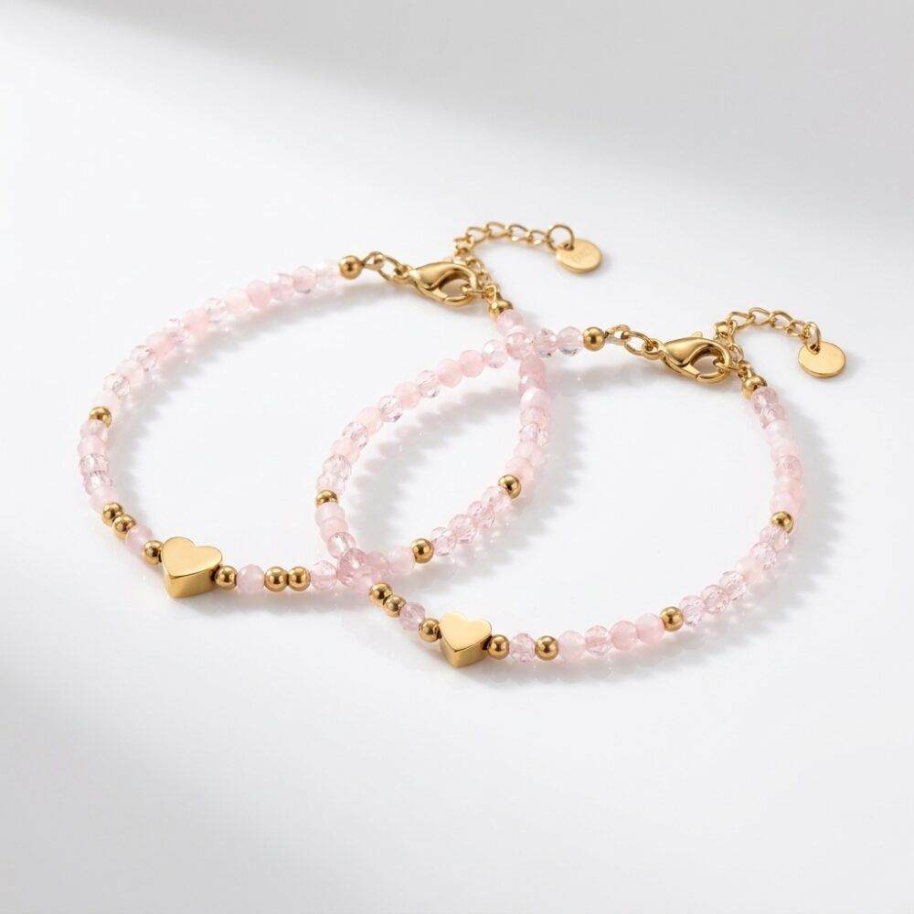 PULSERA TERM ACERO DRD C/CORAZON Y CRISTAL APUHILO236D  IAO