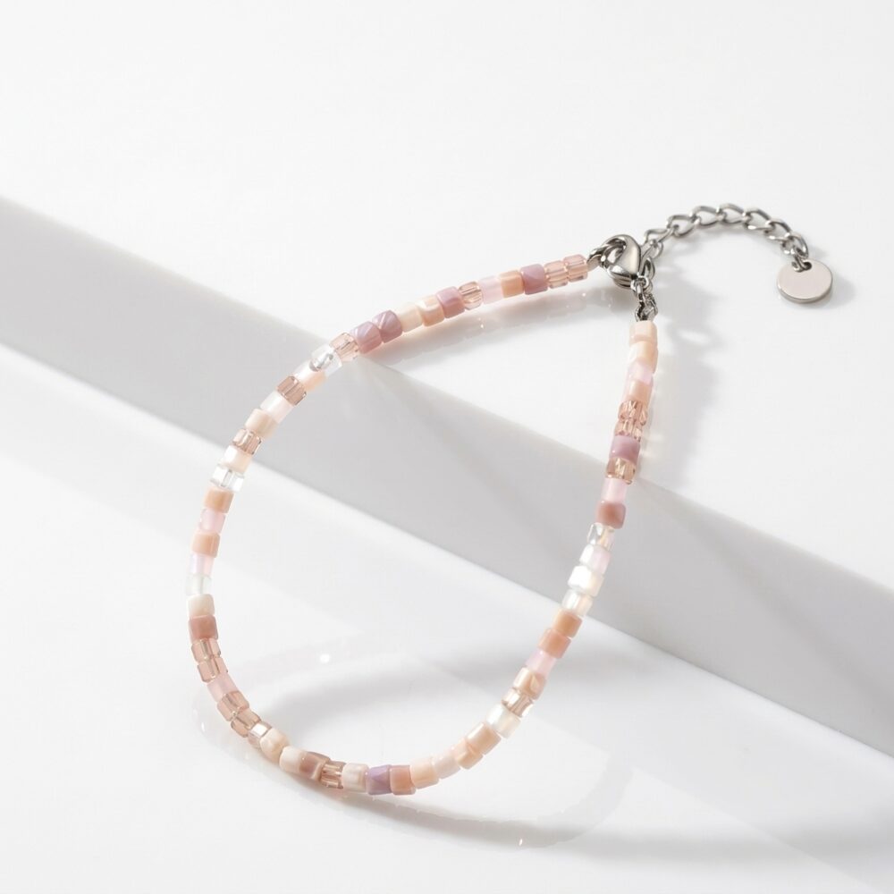 PULSERA TERMINACION ACERO CRISTALES APUHILO255 IAO