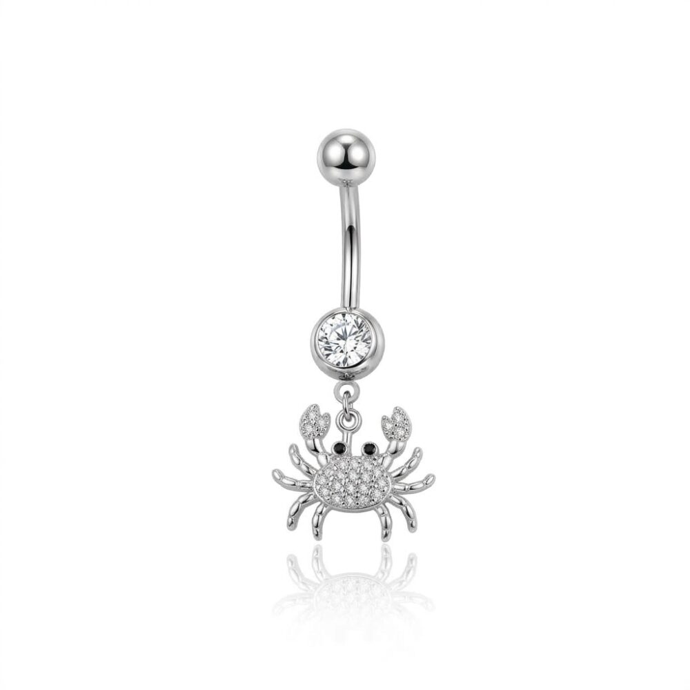 ARO PIERCING ACERO COLGANTE CANGREJO BP1179 IAO