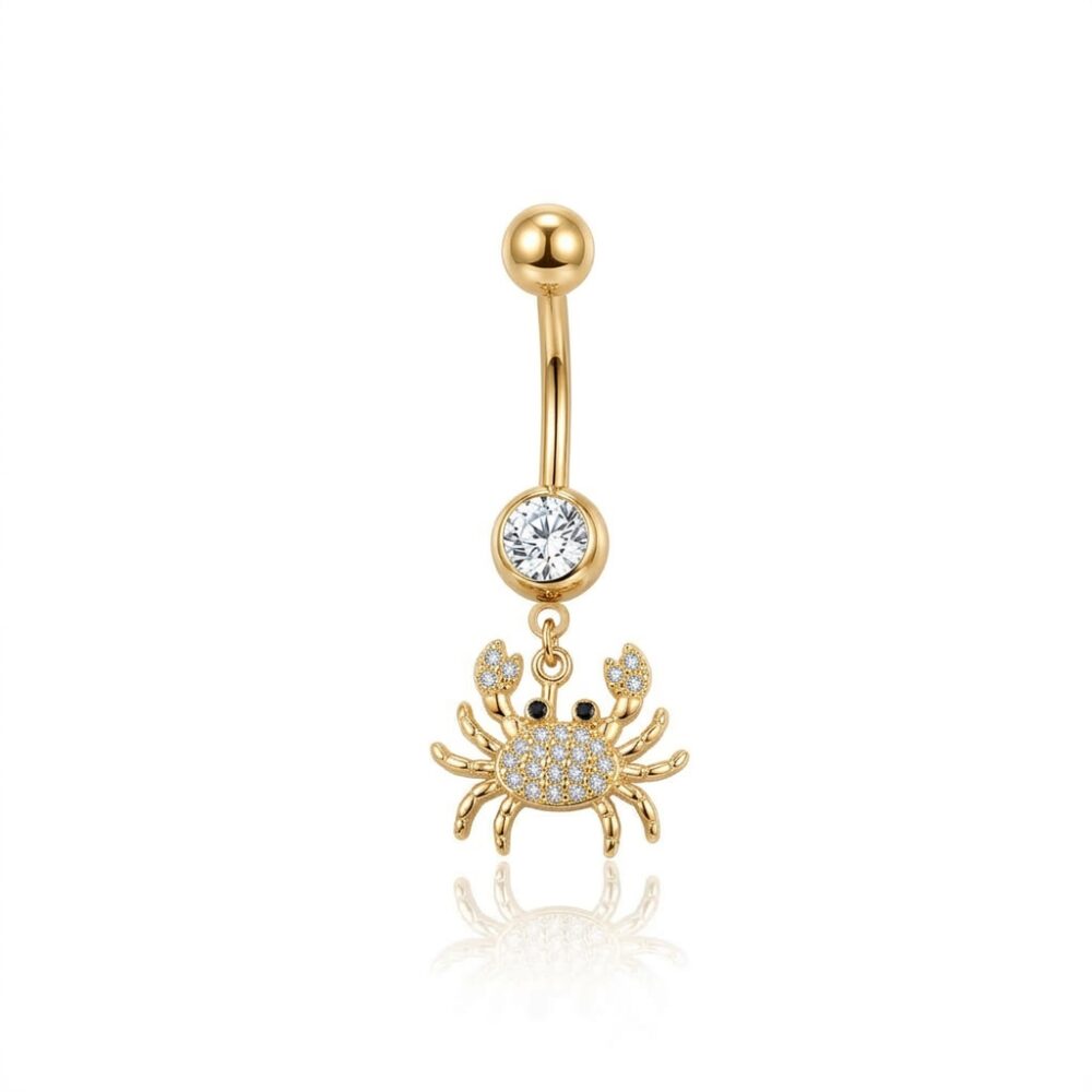 ARO PIERCING ACERO DRD COLGANTE CANGREJO BP1179D IAO