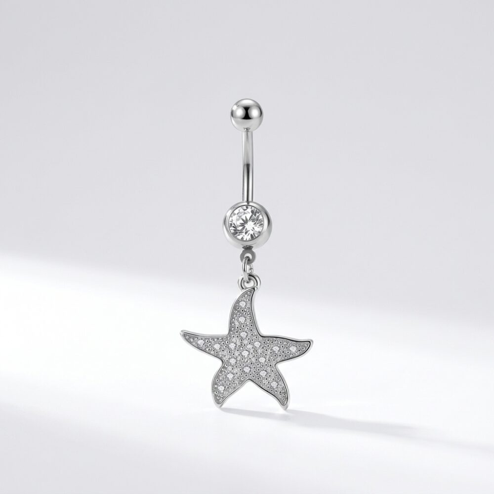 ARO PIERCING ACERO COLGANTE ESTRELLA BP1181 IAO