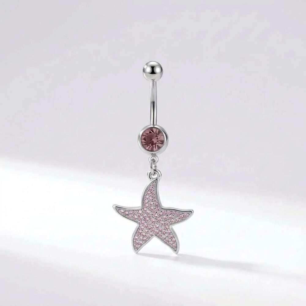 ARO PIERCING ACERO COLGANTE ESTRELLA BP1181R IAO