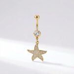 ARO PIERCING ACERO DRD COLGANTE ESTRELLA BP1181D IAO