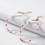 PULSERA ACERO DORADO COMB. CRISTAL COLORES APUDI650D IAO