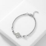 PULSERA ACERO DIJE TREBOL APU289 IAO