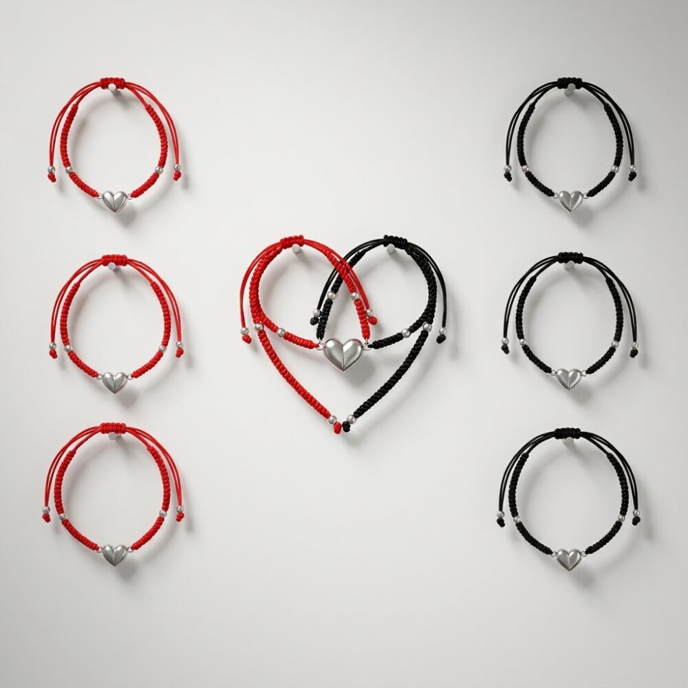 PULSERA HILO DIJE C/IMAN P/COMPARTIR X2 APUHILO161 IAO