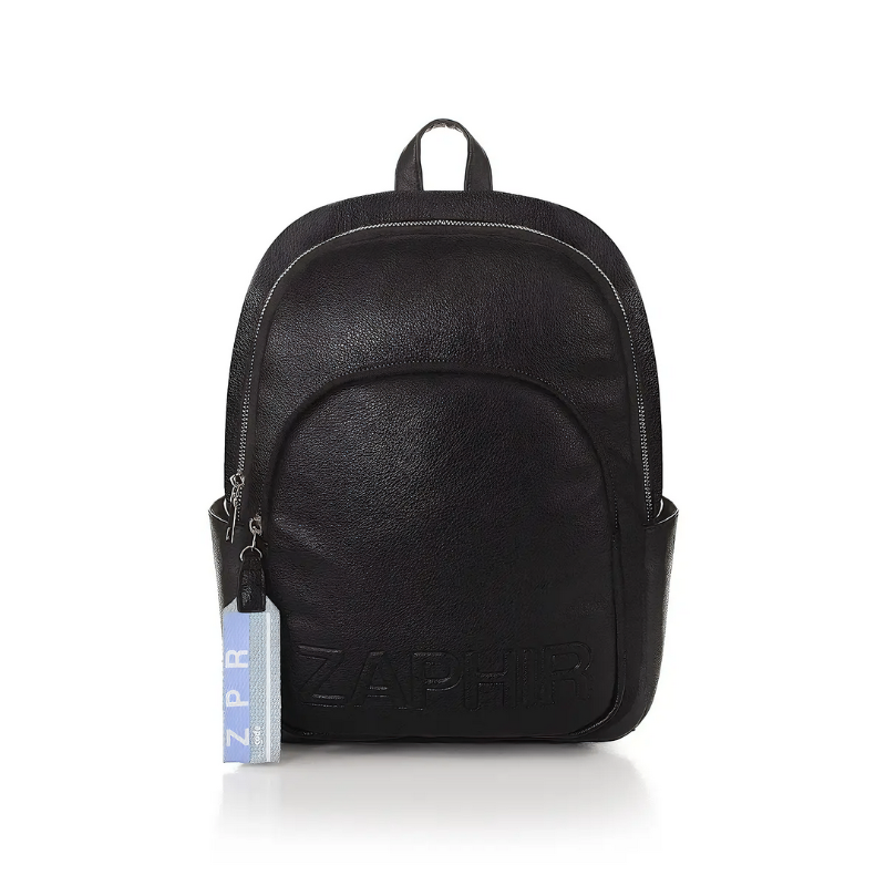 MOCHILA SIMIL CUERO C/CIERRE DE TELA ART MOLI17NES25Z HAO