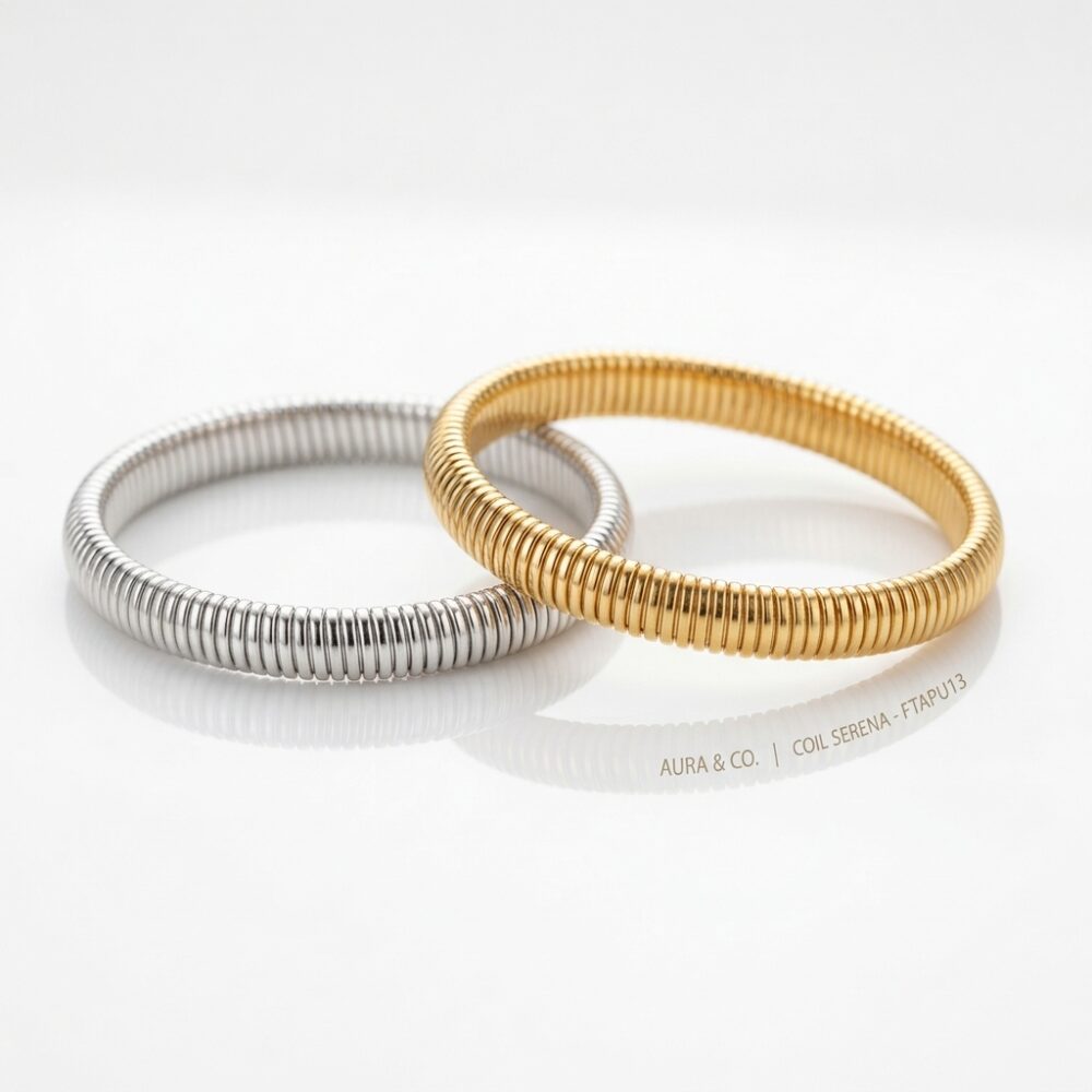 PULSERA FANTASIA DORADO Y PLATEADO ELASTICA FTAPU13 IAO