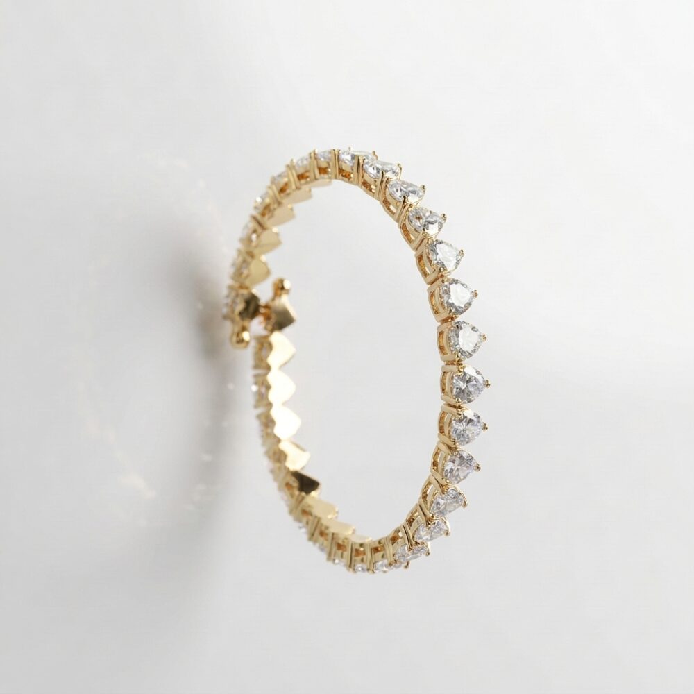 PULSERA FANTASIA DORADO C/ CUBIC CORAZON ART BZPU134D IAO
