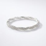 PULSERA FANTASI BLANCO TRIPLE STRASS ELASTICA BZPU130 IAO