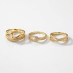 ANILLO BRONCE DRD C/MICROPAVE FORMA X UND ART BZAN670D IAO