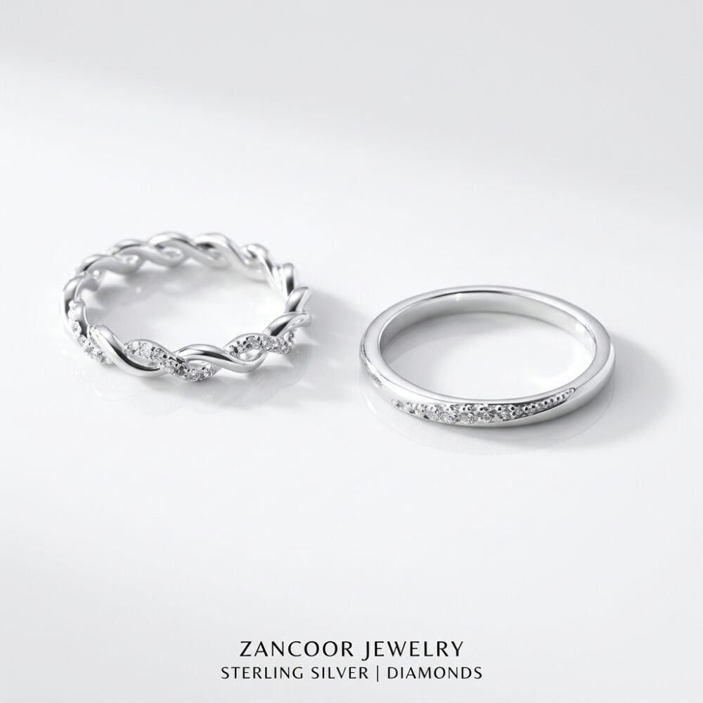 ANILLO BRONCE BCO C/MICROPAVE X UND ART BZAN603P IAO
