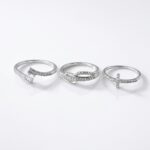 ANILLO BRONCE BCO C/MICROPAVE X UND ART BZAN674P IAO