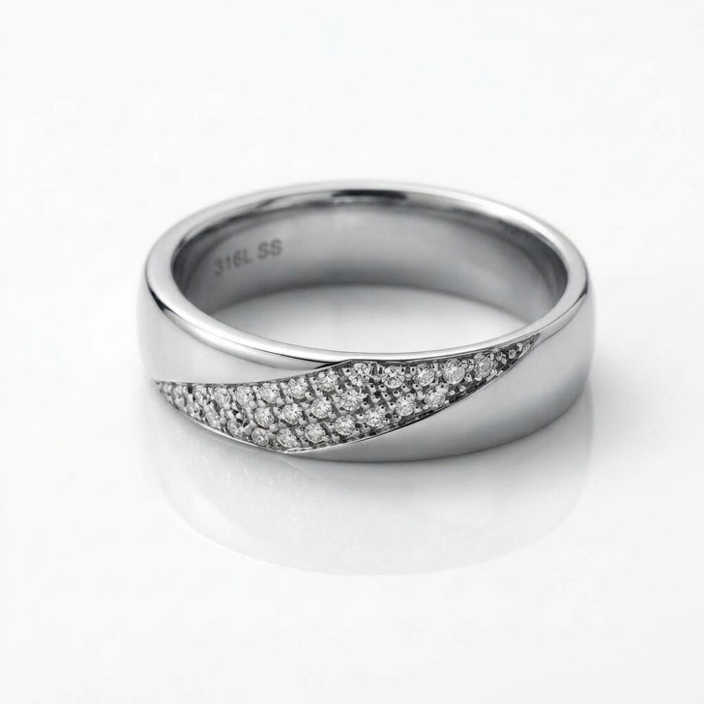 ANILLO BRONCE TP ALIANZA GRUESA C/MICROPAVE ART BZAN601 IAO