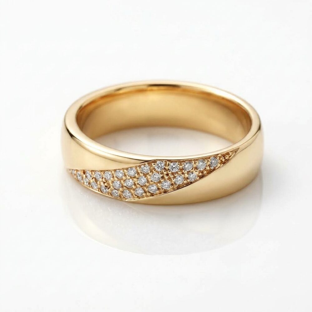 ANILLO BRONCE DRD ALIANZA GRUESA C/MICROPAVE BZAN601D IAO