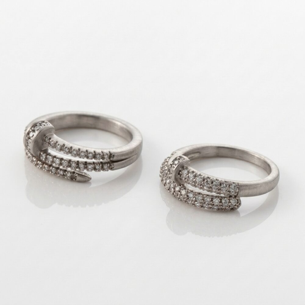 ANILLO BRONCE CLAVO C/MICROPAVE X UND ART AN641 IAO