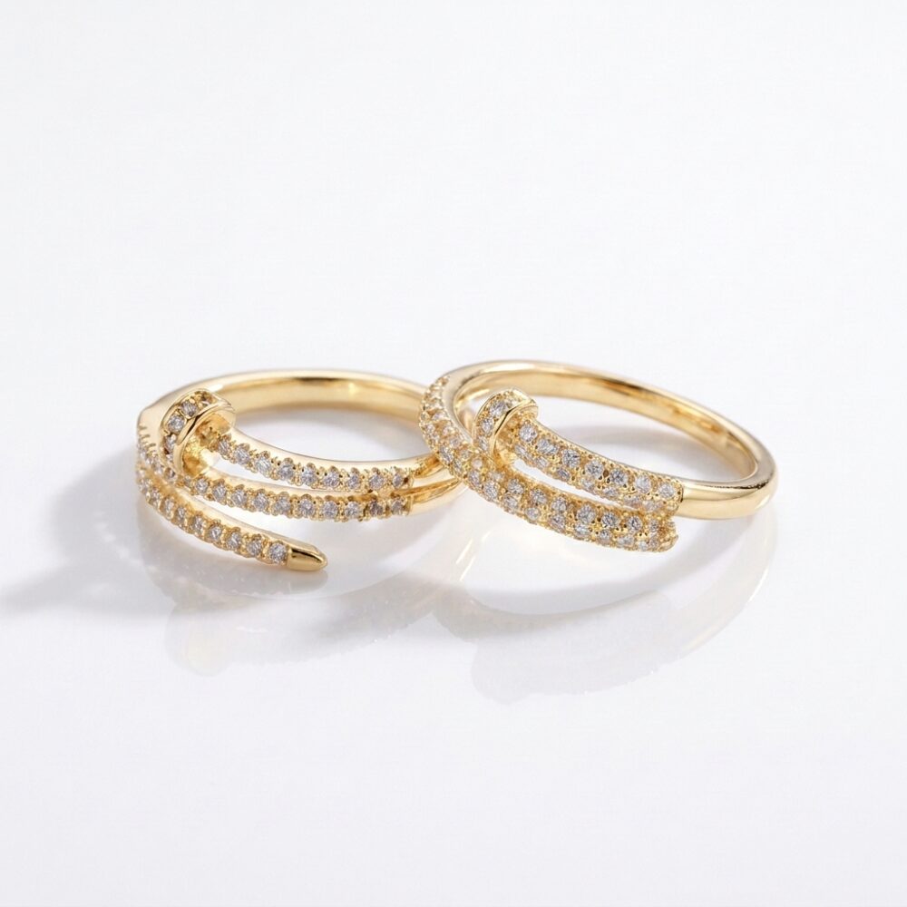 ANILLO BRONCE DRD CLAVO C/MICROPAVE X UND ART AN641D IAO
