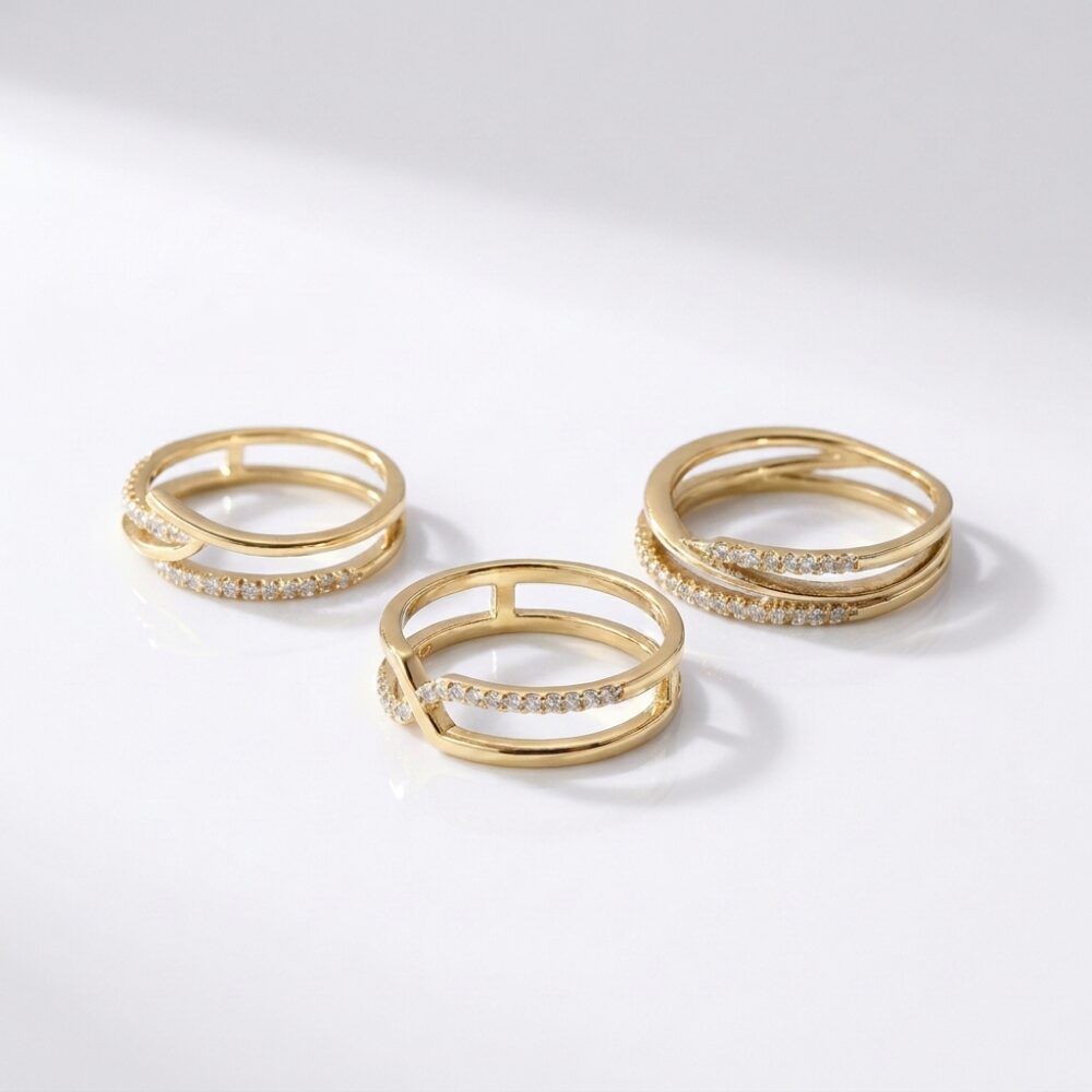 ANILLO BRONCE DRD C/MICROPAVE X UND ART BZAN673D IAO