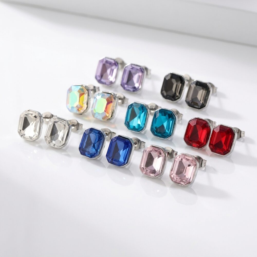 ARO PASANTE ACERO C/STRASS COLORES X BLISTER ART AR1662 IAO