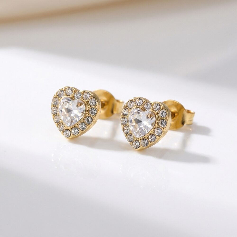 ARO PASANTE ACERO DRD CORAZON C/STRASS X BLISTER AR1647D IAO