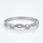 PULSERA ACERO RIGIDA COMBINADA C/STRASS ART APUL93 IAO