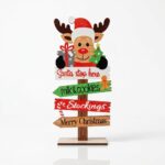 ADORNO NAVIDEÑO DE MADERA RENO C/CARTELES ART 251115 IAO