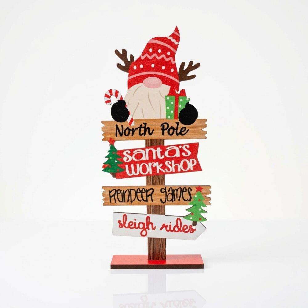 ADORNO NAVIDEÑO DE MADERA PAPÁ NOEL C/CARTELES 251116 IAO