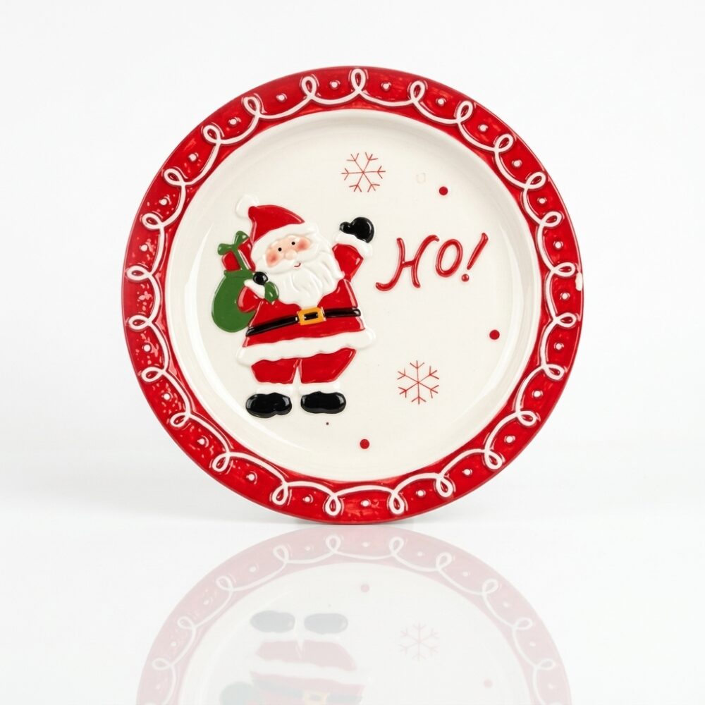 PLATO CERAMICA PAPA NOEL HO! 20,5X2,5CM NS441754 NAVI IAO