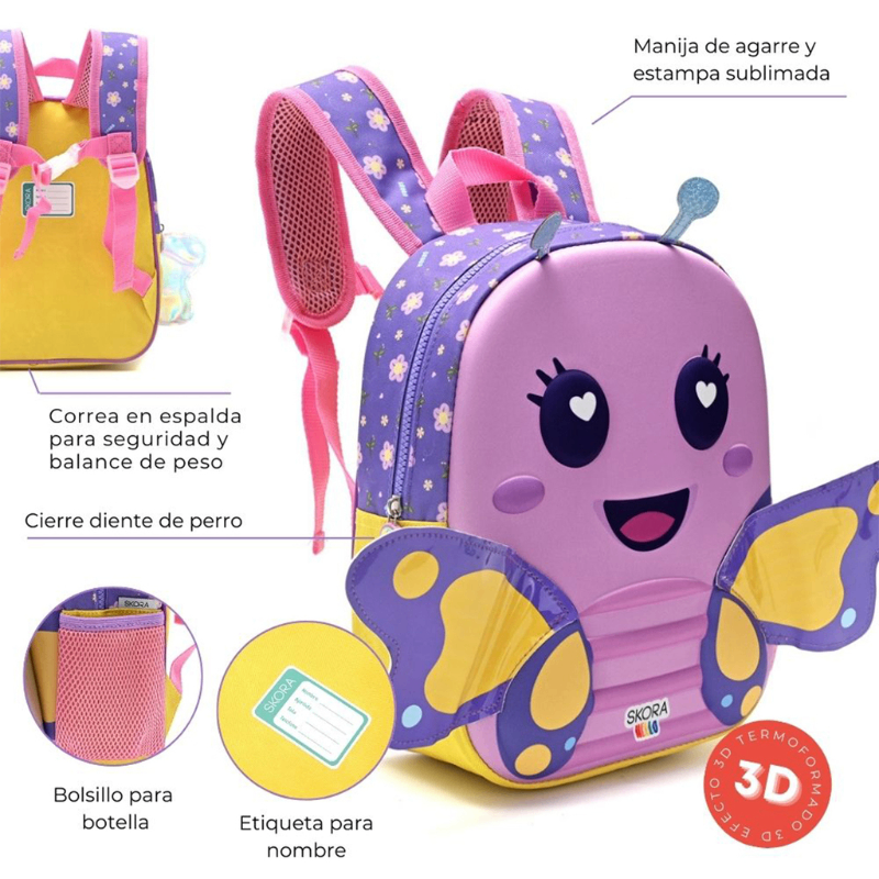 MOCHILA KAWAII MAYU TERMOFORMADA 22X30X10CM 12" 37661 JAO