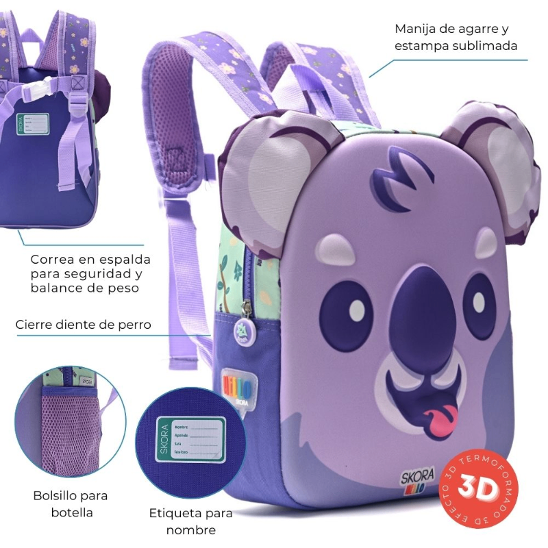 MOCHILA KAWAII 22X30X10CM 12" ART 37653 JAO