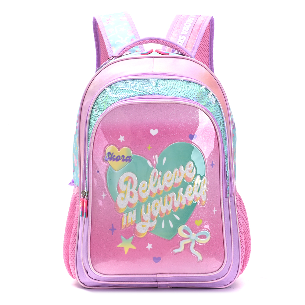MOCHILA ALMA BELIEVE C/LLAVERO 32X45X15CM 18" ART 37608 JAO