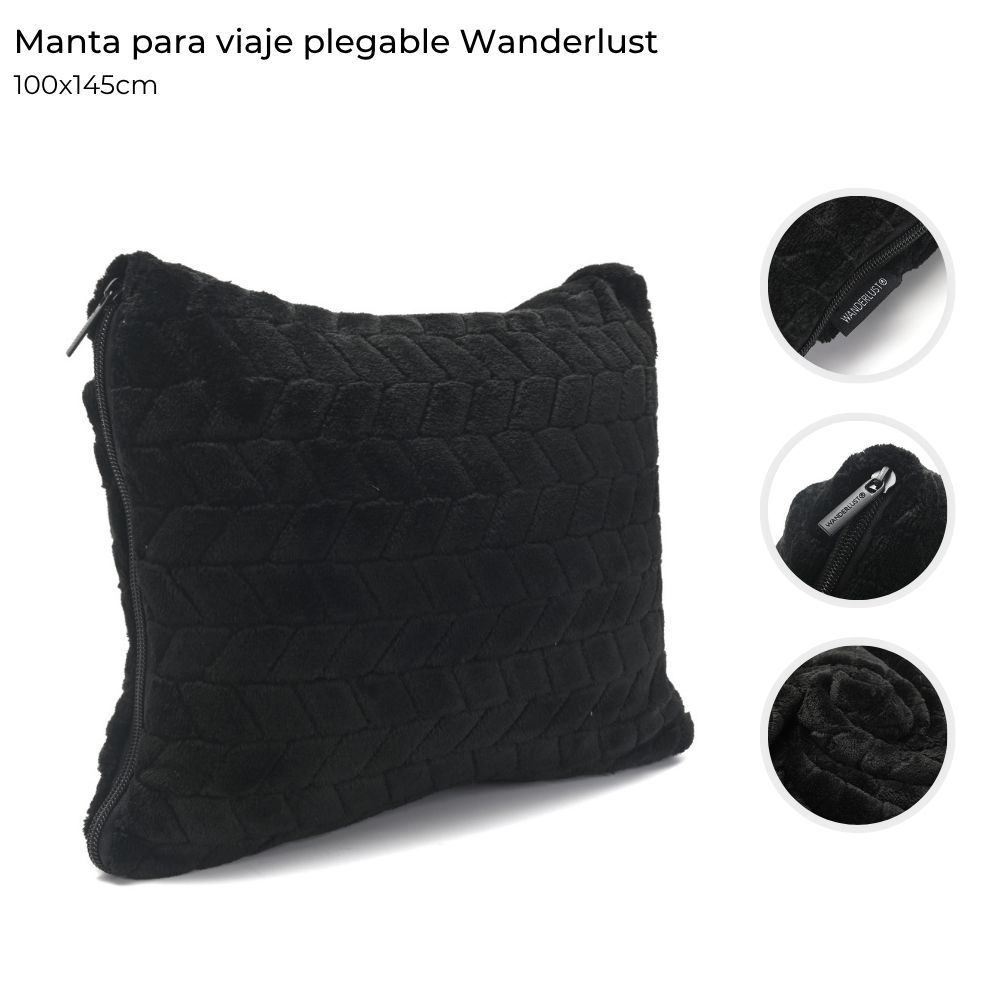 MANTA PARA VIAJE PLEGABLE 100x145cm WANDERLUST ART 48604 JAO