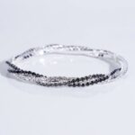 PULSERA STRASS TRENZADA NEGRO ART UR-0701004-11 JAO